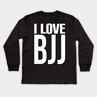 I love bjj Kids Long Sleeve T-Shirt